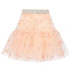Girls Ivory & Pink Floral Skirt Set, 1, hi-res