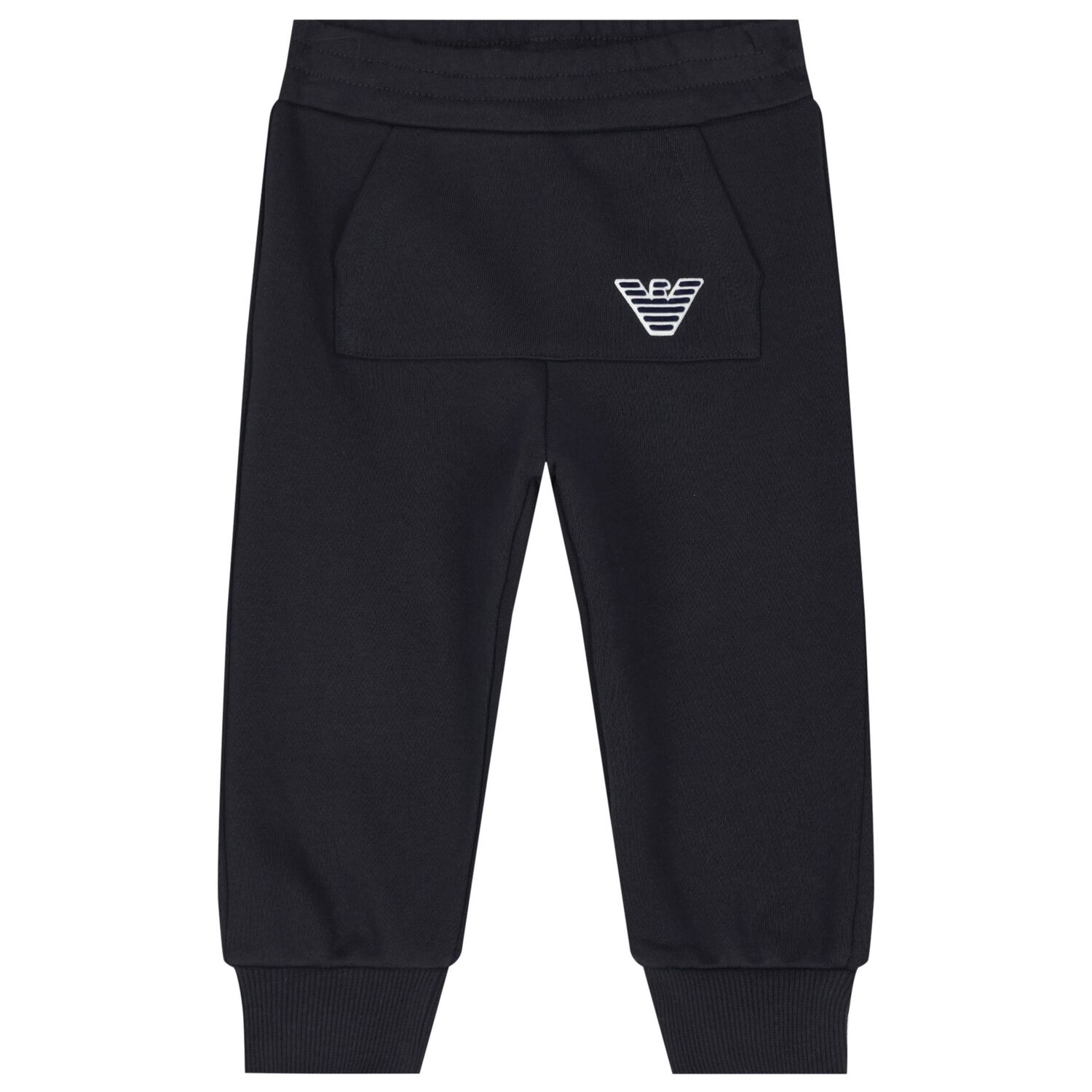 Younger Boys Navy Blue Logo Tracksuit, 1, hi-res