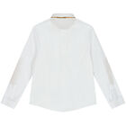 Boys White Logo Shirt, 1, hi-res