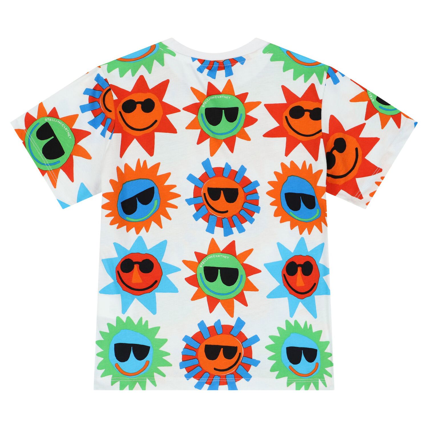 Boys White Sun T-Shirt, 1, hi-res