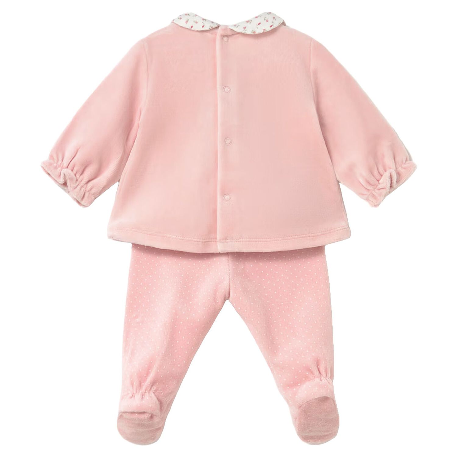 Baby Girls Pink Floral 2 Piece Babygrow, 1, hi-res