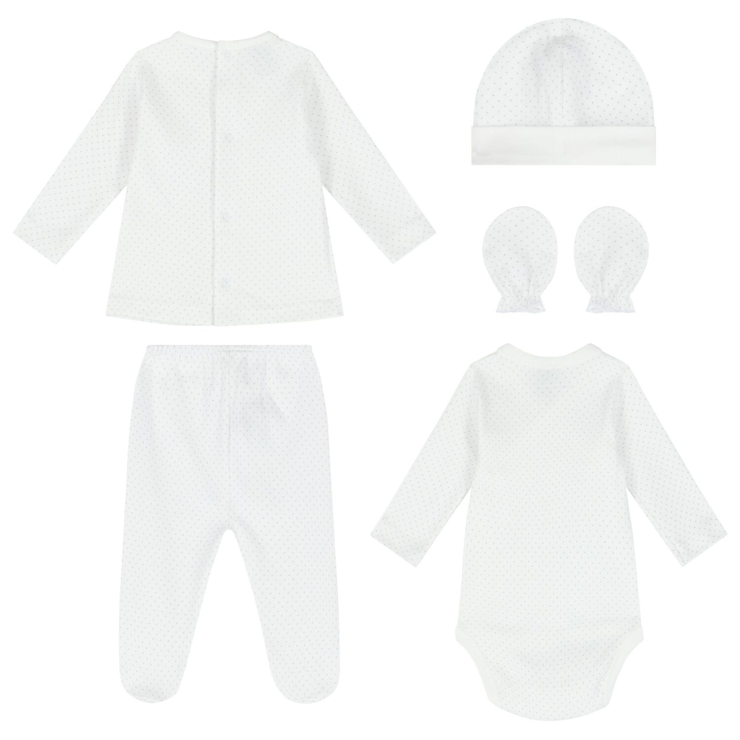White & Grey Dots Baby Gift Set, 1, hi-res image number null