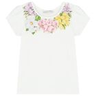 Girls White & Pink Floral Skirt Set, 1, hi-res