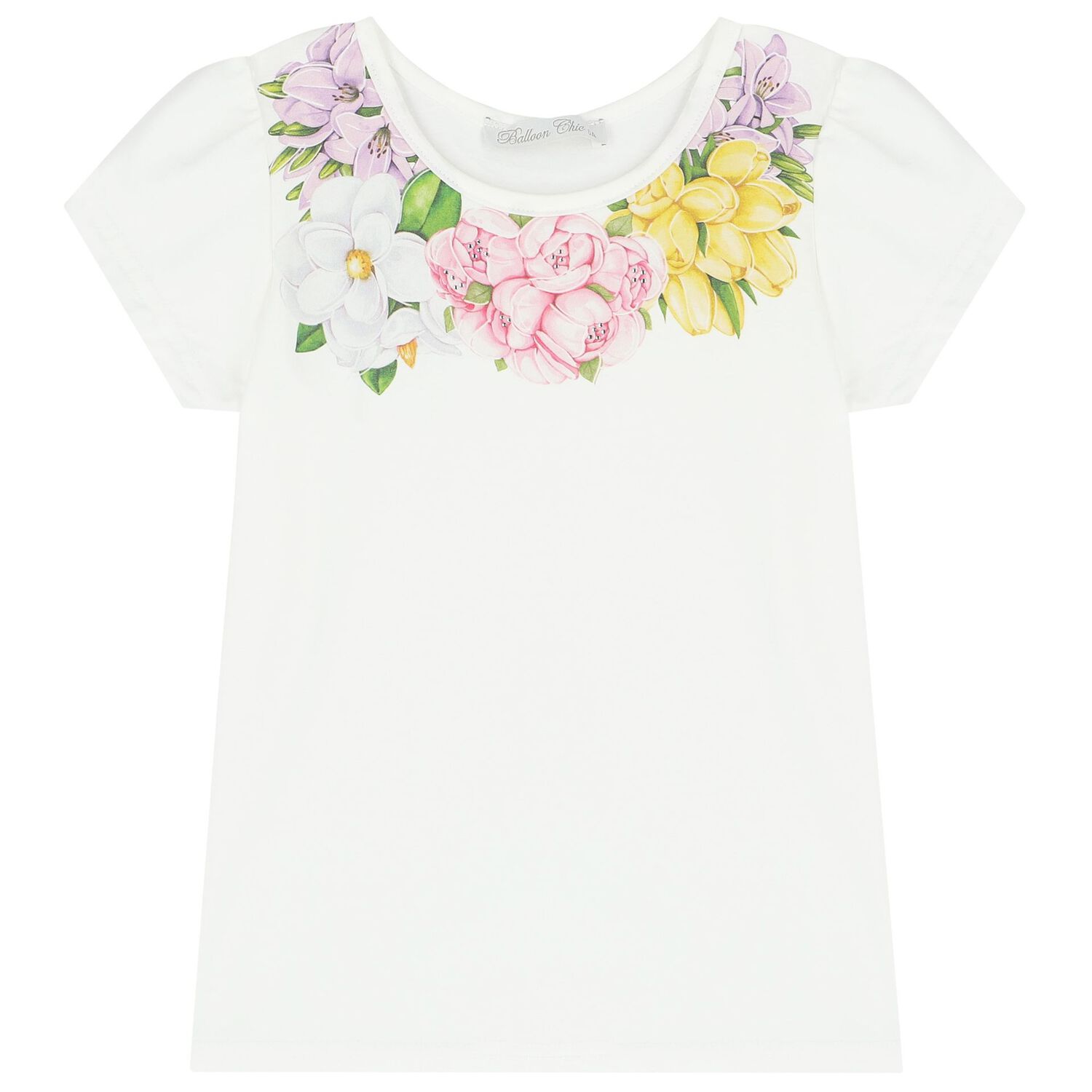 Girls White & Pink Floral Skirt Set, 1, hi-res image number null