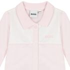 Baby Girls Pink Logo Babygrow, 1, hi-res