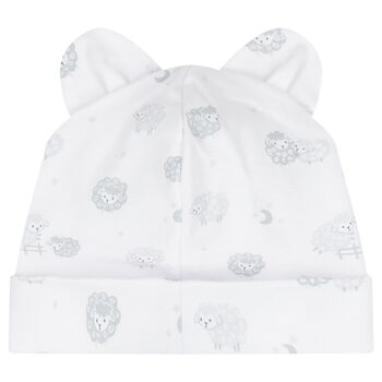 Grey & White Cotton Baby Sheep Hat