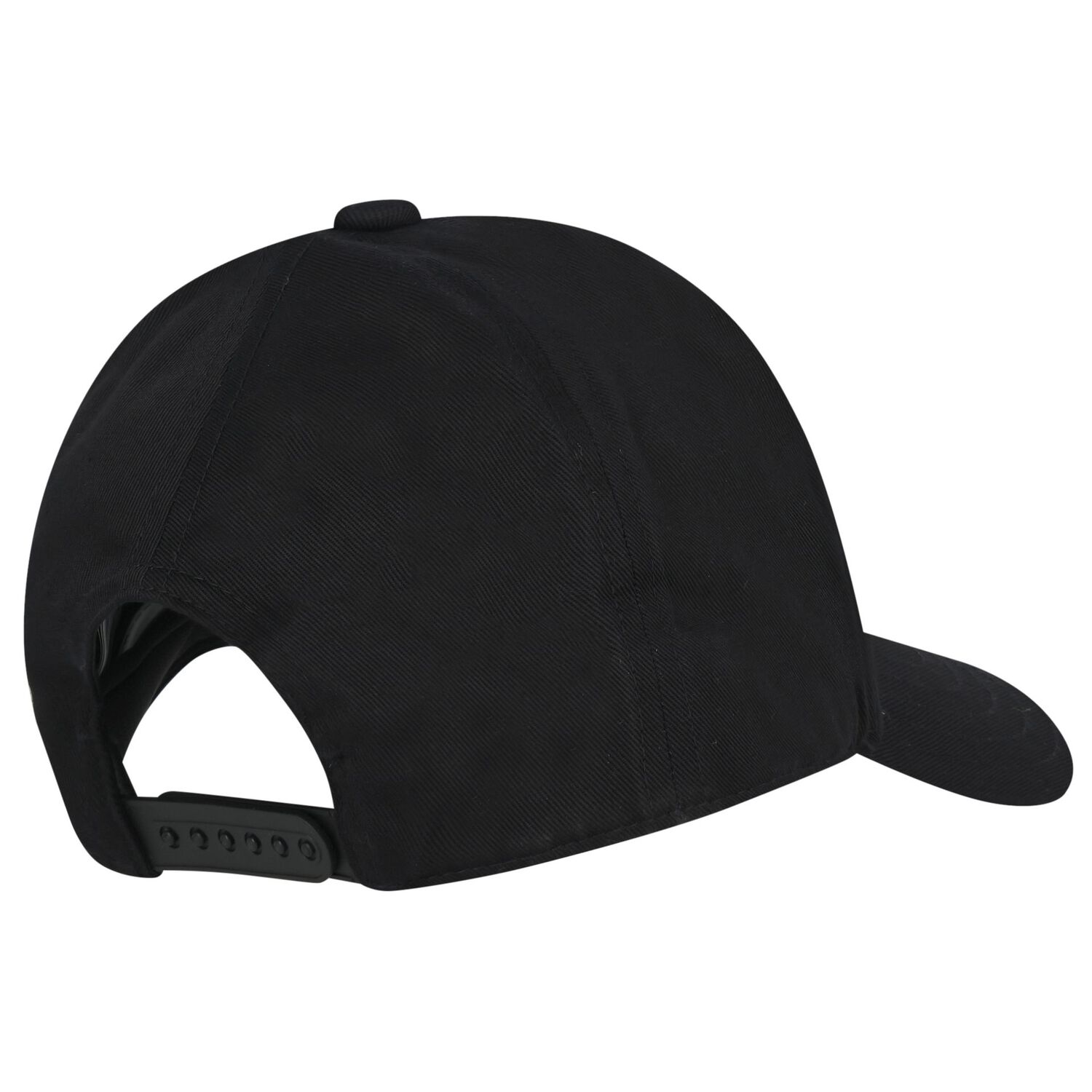 Black Embroidered Logo Cap, 1, hi-res