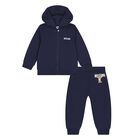 Younger Navy Blue Teddy Bear Logo Tracksuit, 2, hi-res