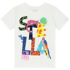 Girls Ivory Logo T-Shirt, 1, hi-res