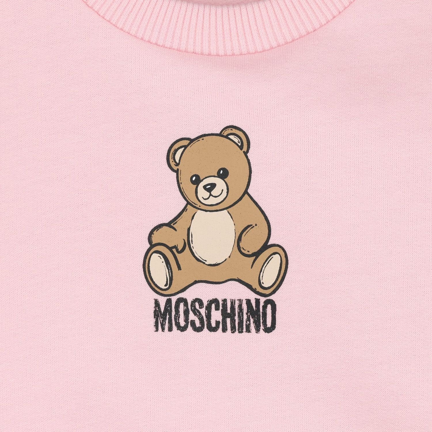 Younger Girls Pink Teddy Bear Logo Sweatshirt, 4, hi-res