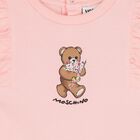 Younger Girls Pink Teddy Bear Ruffled Dress, 2, hi-res