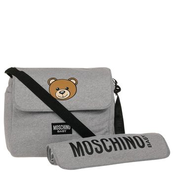 Grey Teddy Bear Baby Changing Bag