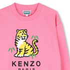 Girls Pink Tiger Logo Sweatshirt, 1, hi-res
