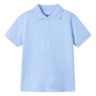 Boys Light Blue Logo Polo Shirt, 3, hi-res