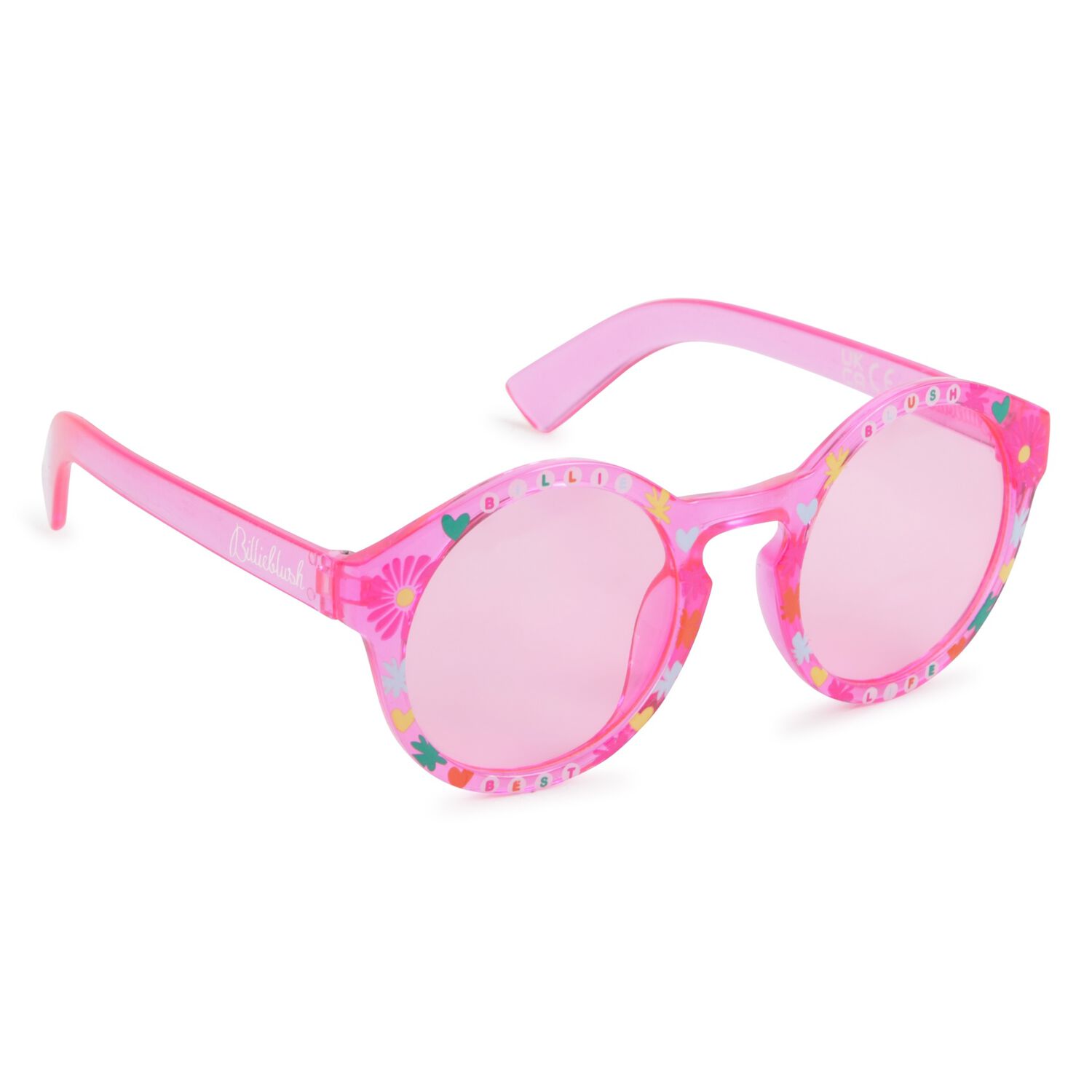 Girls Pink Logo Sunglasses, 1, hi-res