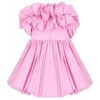 Girls Pink Ruffled Dress, 1, hi-res