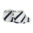 Baby Girls White & Navy Blue Striped Dress Set , 1, hi-res