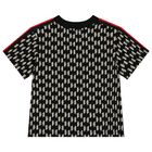 Boys Black Logo T-Shirt, 1, hi-res