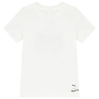 Boys White Hot Wheel T-Shirt