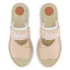 Girls Pink & Beige Logo Sliders, 1, hi-res