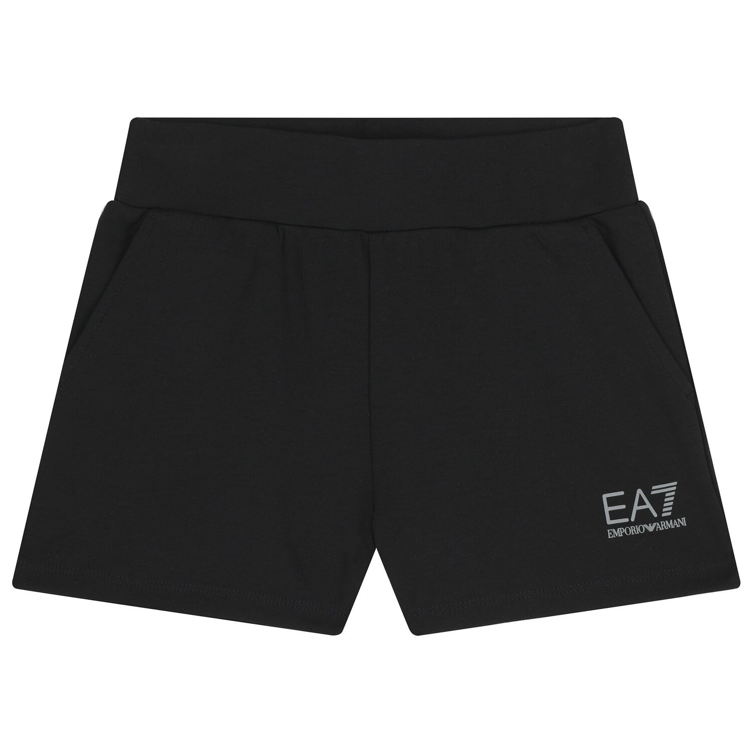 Girls Black Logo Shorts Set, 1, hi-res