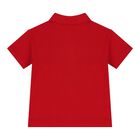 Younger Boys Red Teddy Bear Polo Shirt, 1, hi-res