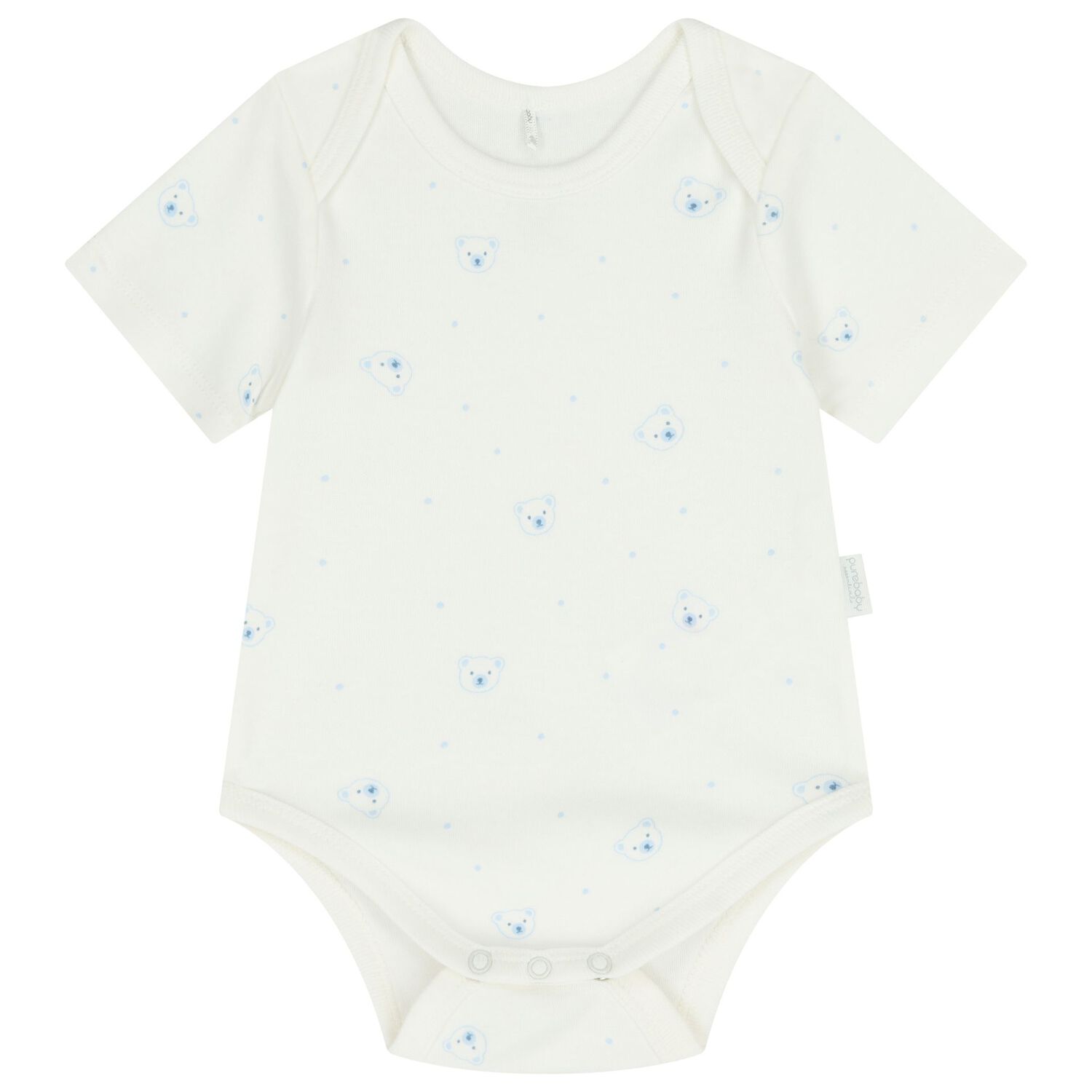 Baby Boys White & Blue Bodysuits ( 2-Pack ), 1, hi-res