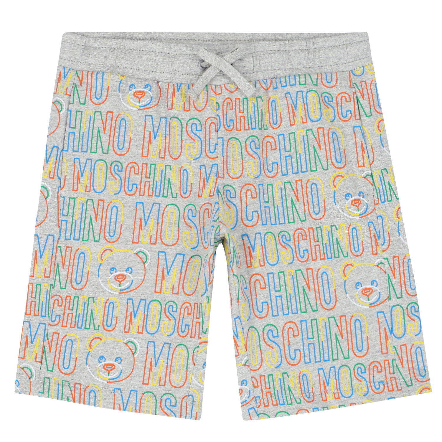 Boys Grey Logo Shorts, 1, hi-res