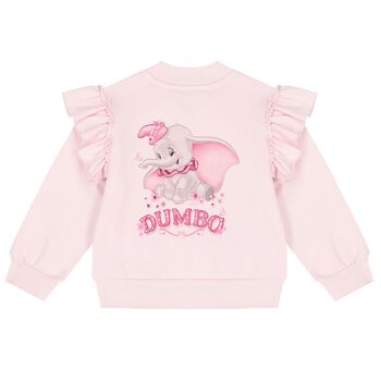 Younger Girls Pink Disney Logo Zip Up Top
