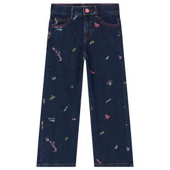 Girls Navy Blue Denim Jeans
