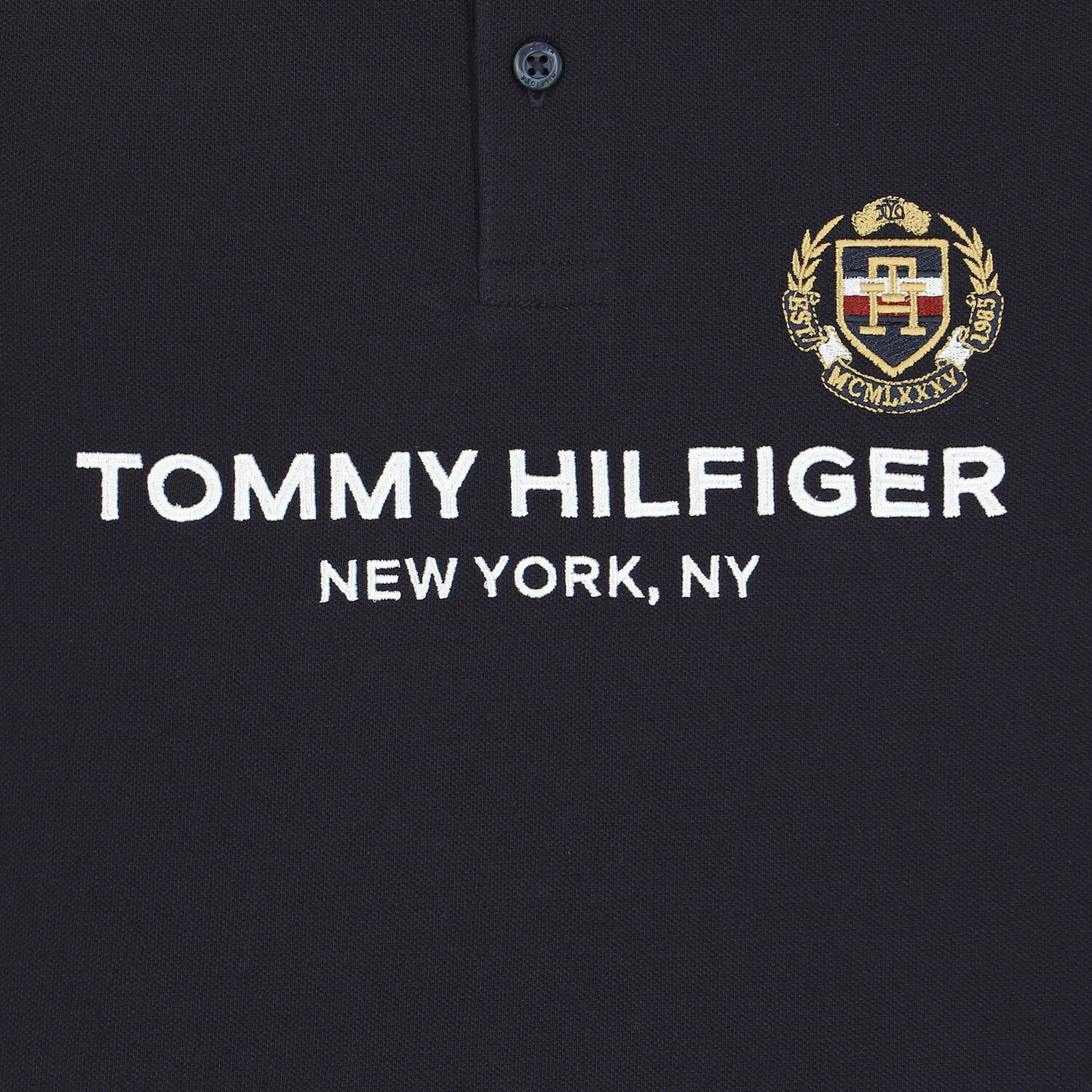 Boys Navy Logo Polo Shirt, 1, hi-res
