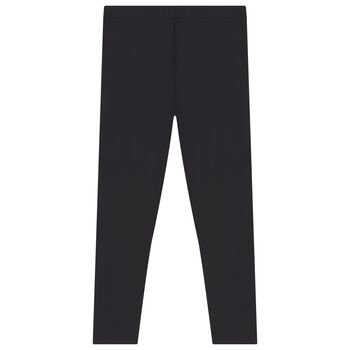 Girls Black Logo Softskin Leggings
