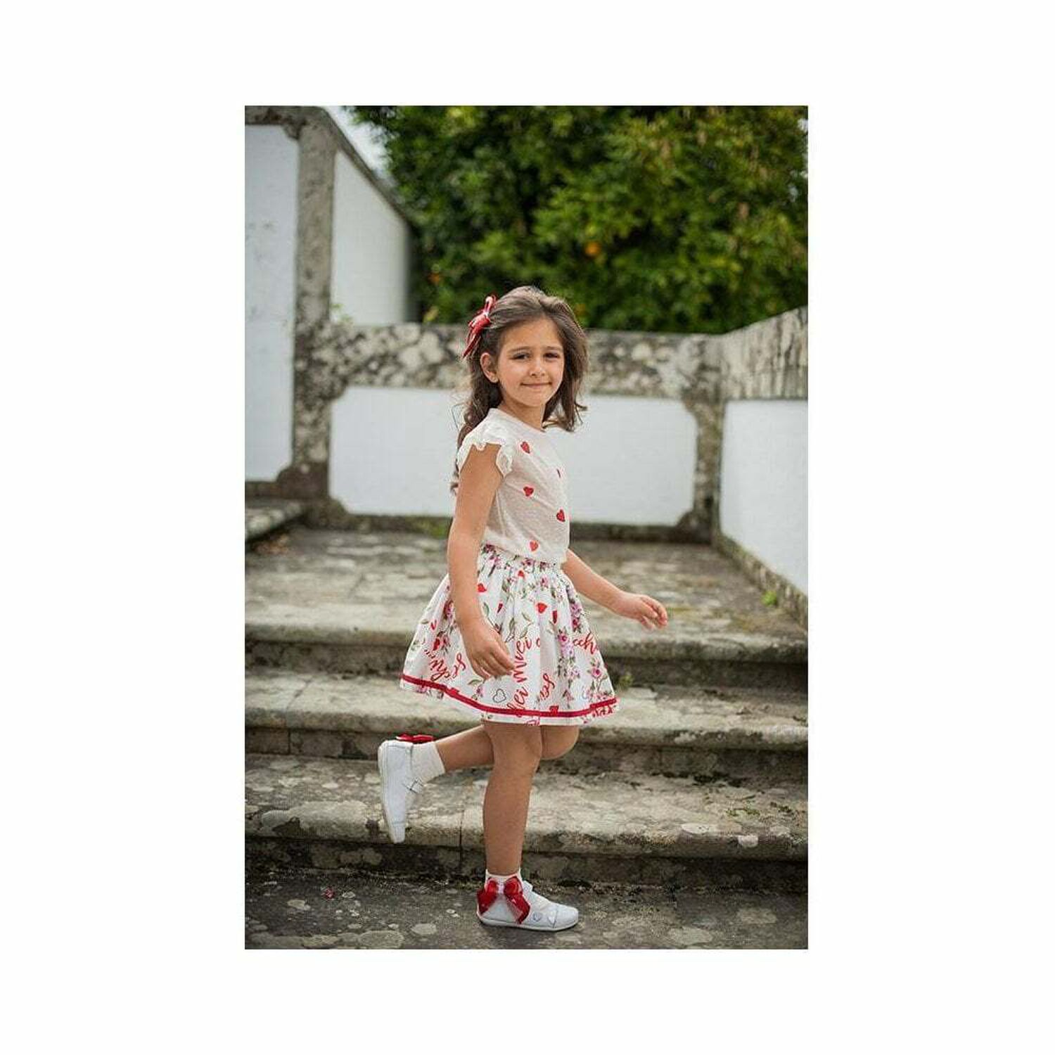 Girls Ivory Heart Top, 1, hi-res