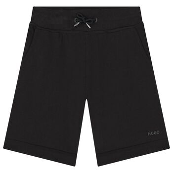 Boys Black Logo Shorts