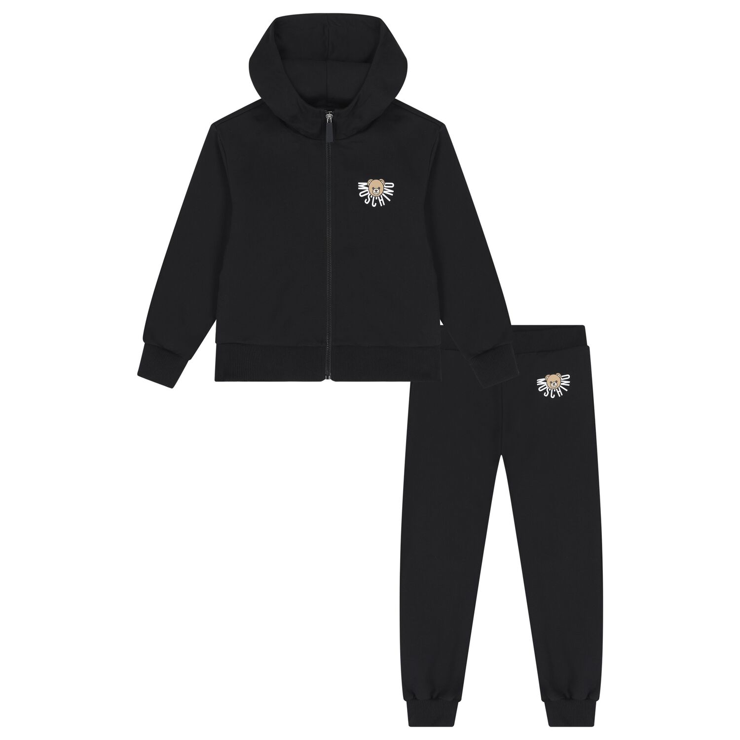 Black Teddy Bear Logo Tracksuit, 1, hi-res