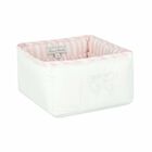Baby Girls White & Pink Accessory Basket, 1, hi-res