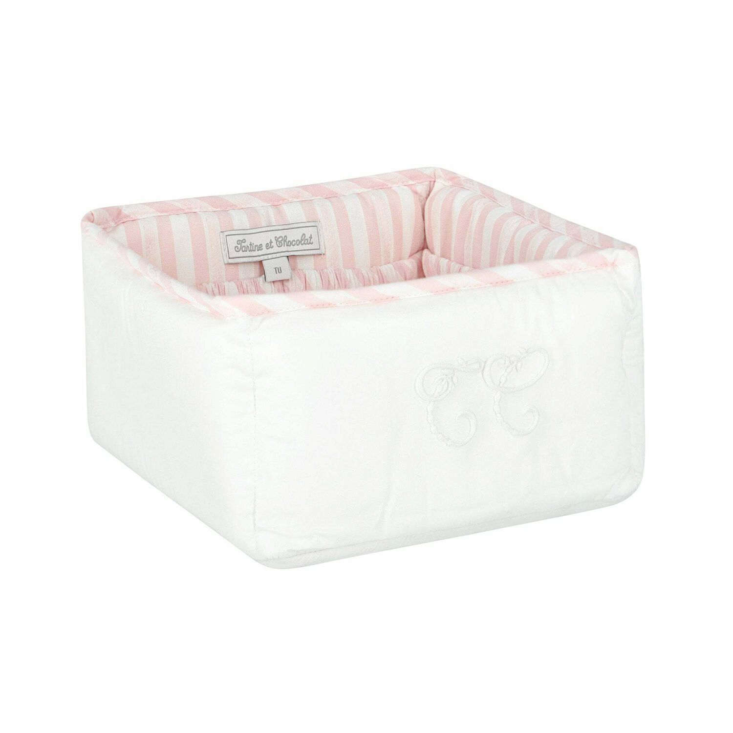 Baby Girls White & Pink Accessory Basket, 1, hi-res image number null