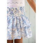 Girls White & Blue Liberty Skirt, 1, hi-res