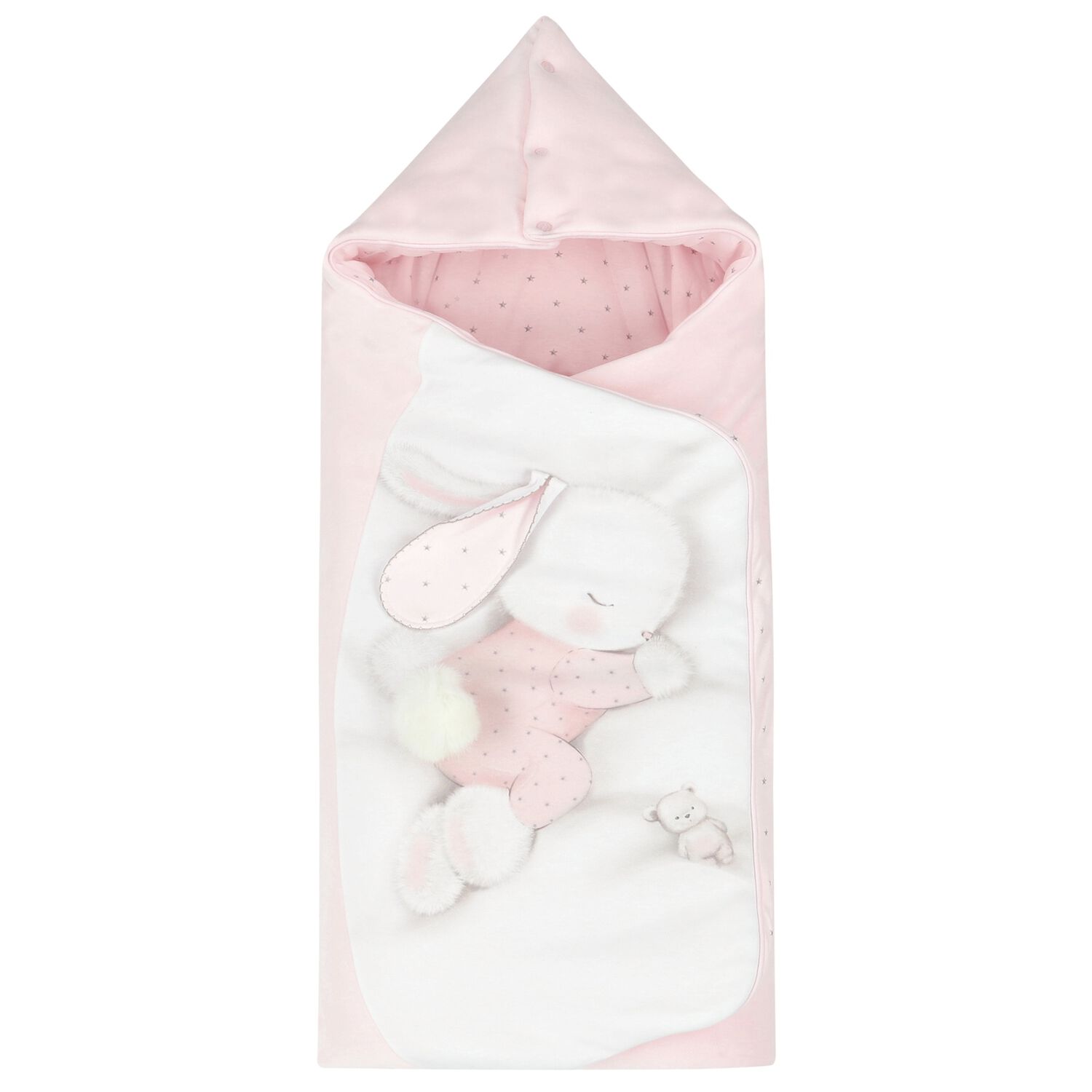 Baby Girls White & Pink Bunny Nest, 1, hi-res image number null