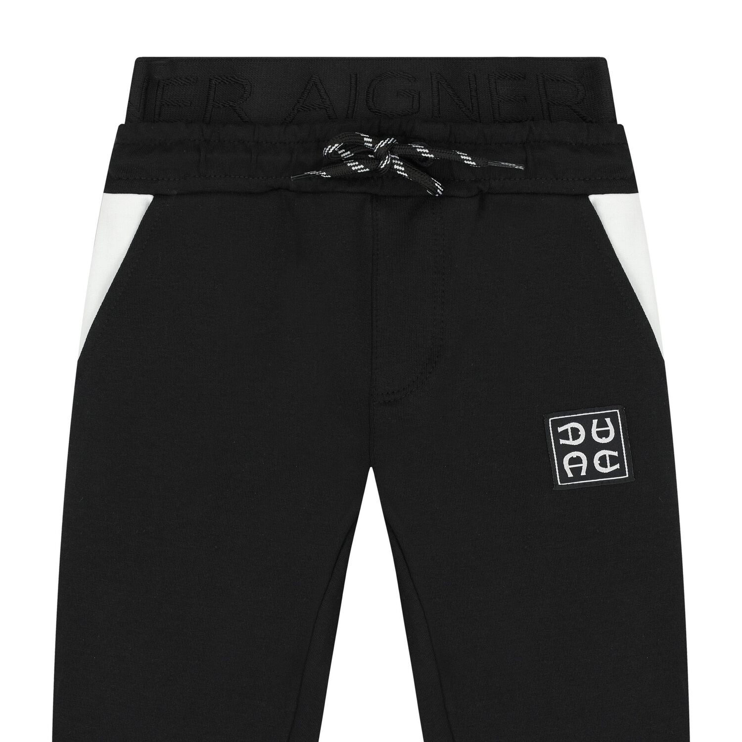 Younger Boys Black Logo Joggers, 1, hi-res image number null
