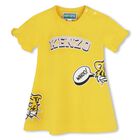 Younger Girls Yellow Tiger Logo Dress, 1, hi-res