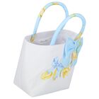 Girls Blue & Ivory Bow Hand Bag, 1, hi-res