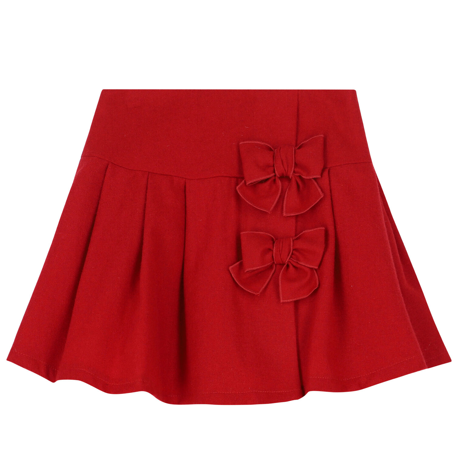 Girls White & Red Teddy Bear Print Skirt Set, 1, hi-res