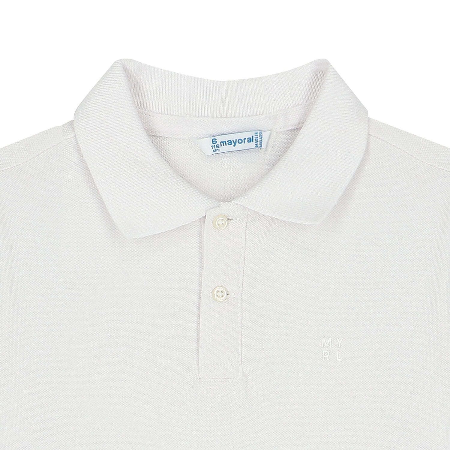 Boys White Logo Polo Shirt, 1, hi-res