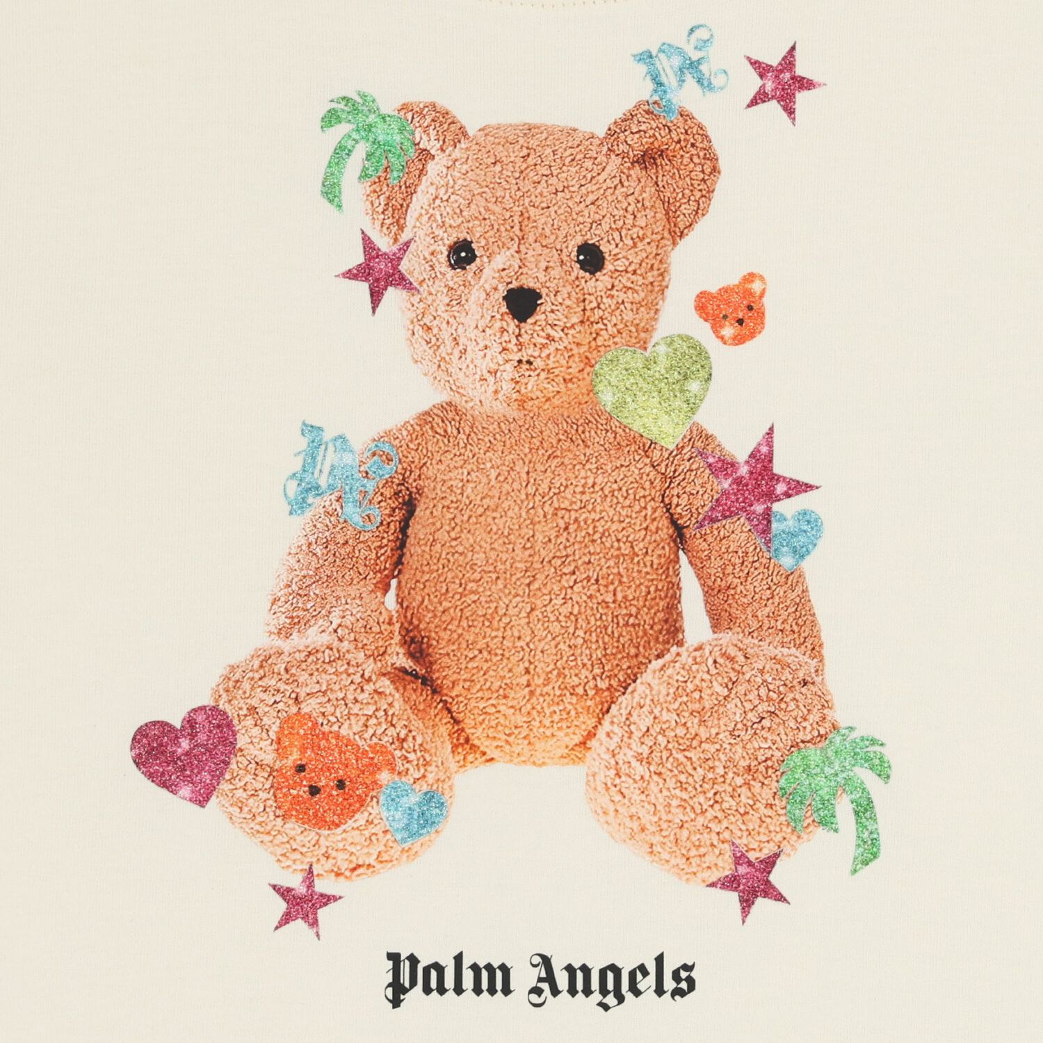 Girls Ivory Teddy Bear Logo T-Shirt, 1, hi-res