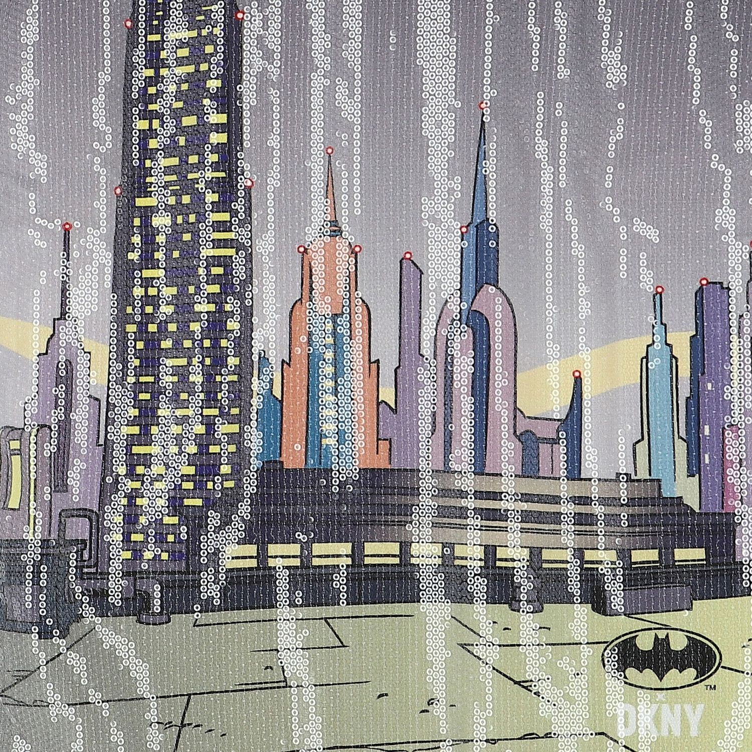 Girls Navy Blue Batman Embellished Dress, 1, hi-res