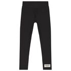 Girls Black Logo Softskin Leggings, 1, hi-res