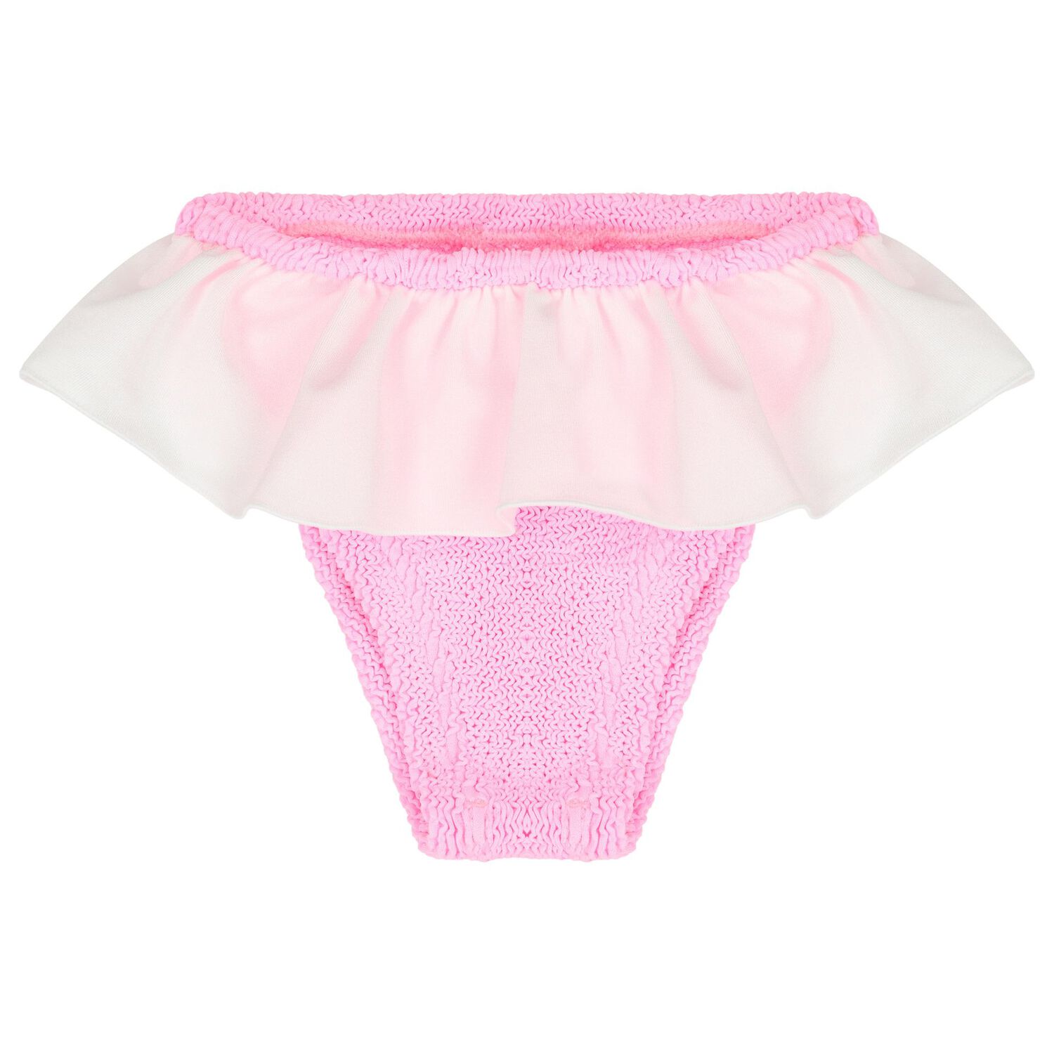 Girls Bubblegum Pink Crinkle Bikini, 1, hi-res