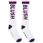 Girls White & Pink Logo Socks, 1, hi-res