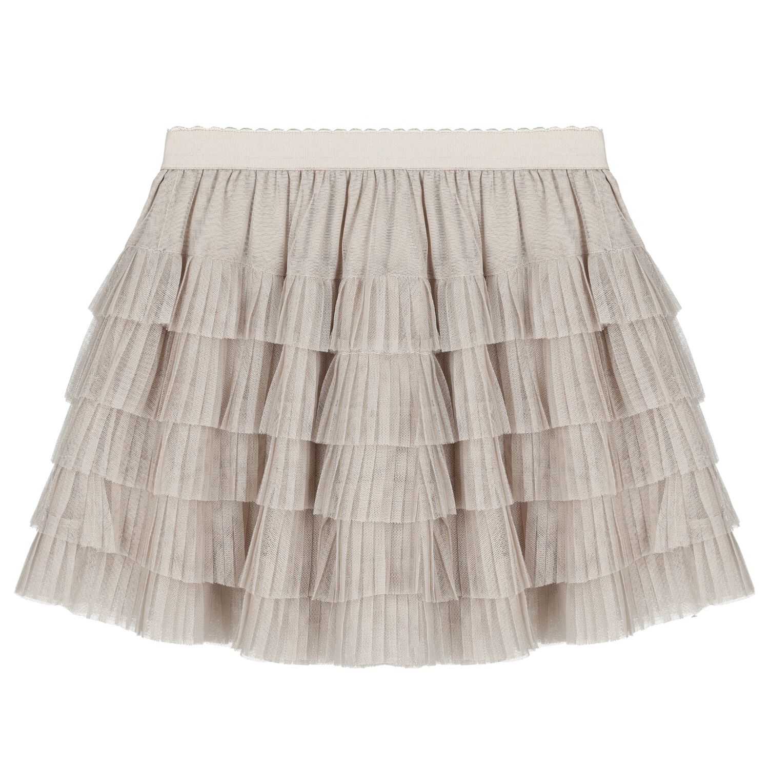 Girls Grey Tulle Pleated Skirt, 1, hi-res image number null